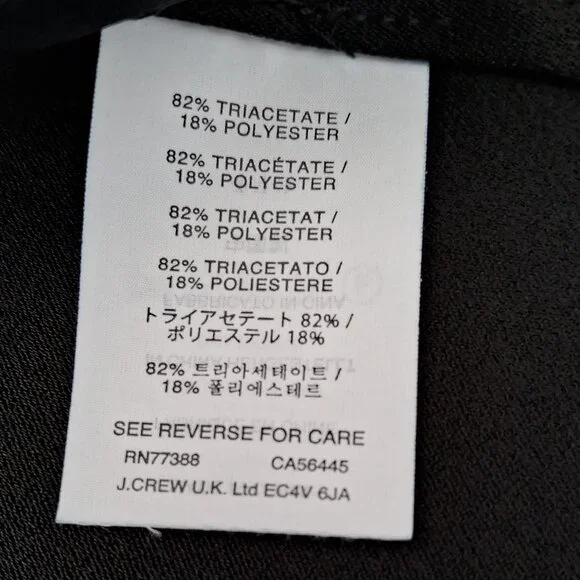 J.Crew Black Pleated Blouse Button Detail Minimalist Chic Top - Picture 8 of 9